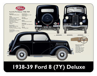 Ford 8 (7Y) Deluxe 1938-39 Mouse Mat